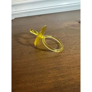 Vintage Cabbage Patch hard binky pacifier yellow